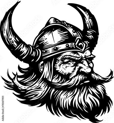 illustration of a Viking warrior, ideal for historical and mythological content
