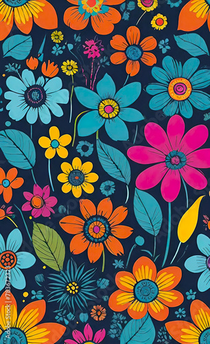 Beautiful seamless floral background, background for smartphone, background for greeting card,