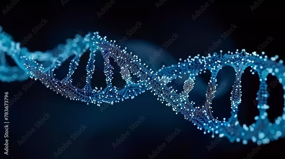 Spiral structure of the DNA helix, pivotal in medical science, genetic biotechnology, and cellular genetics. Medical technology and scientific research. Spiral structure of the DNA helix, pivotal in medical science, genetic biotechnology, and cellular genetics. Medical technology and scientific research.