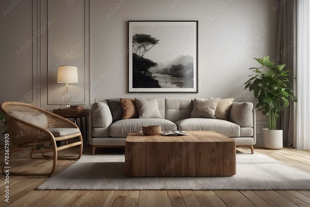 Fototapeta premium A modern home interior decoration