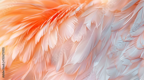 Beautiful chicken feather texture abstract background for design,Abstract background with multicolored feathers,Colorful bird and chicken feathers in soft and blur style for the background
