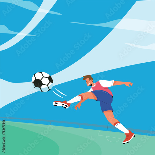 The image depicts a vivid illustration of various athletes engaged in badminton and football activities, emphasizing movement and sporting dynamics in a stylized and exaggerated form.
