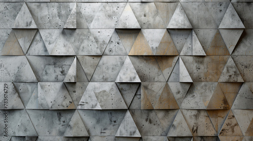 Triangular Wall background with tiles Polished