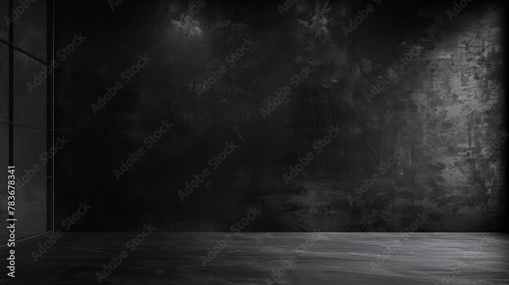 plain black wall , empty room plain black wall , empty room