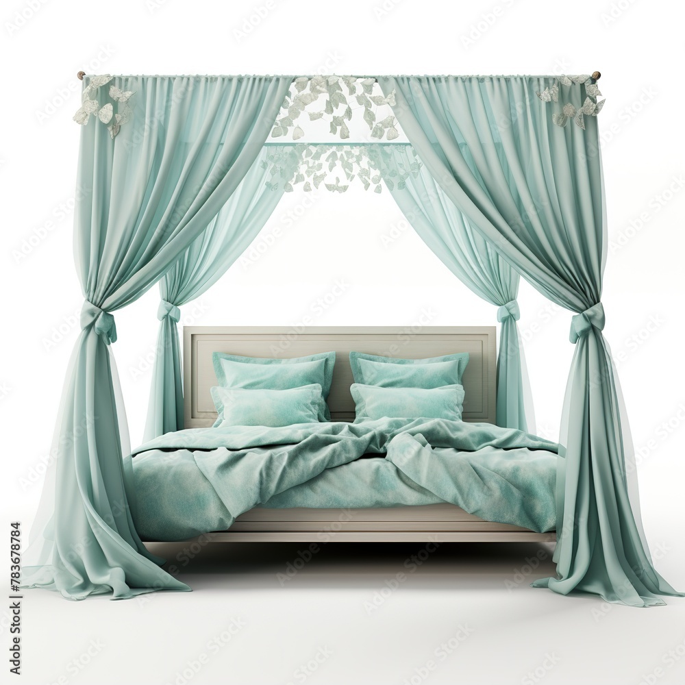 Canopy bed teal