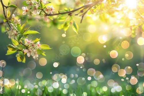  Illumination and spring blurred background 