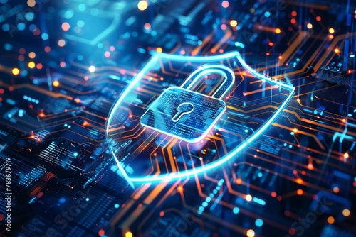 Cyber Security Ransomware Email Phishing Encrypted Technology, Digital Information Protected Secured