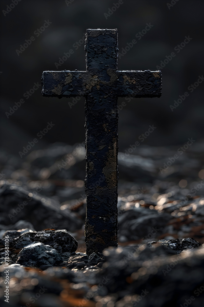 Solemn Battlefield Cross A Tribute to Fallen Soldiers in Hyper Photographic Style Solemn Battlefield Cross A Tribute to Fallen Soldiers in Hyper Photographic Style