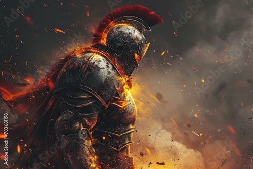 Relentless Ares god war. Greek culture. Generate Ai