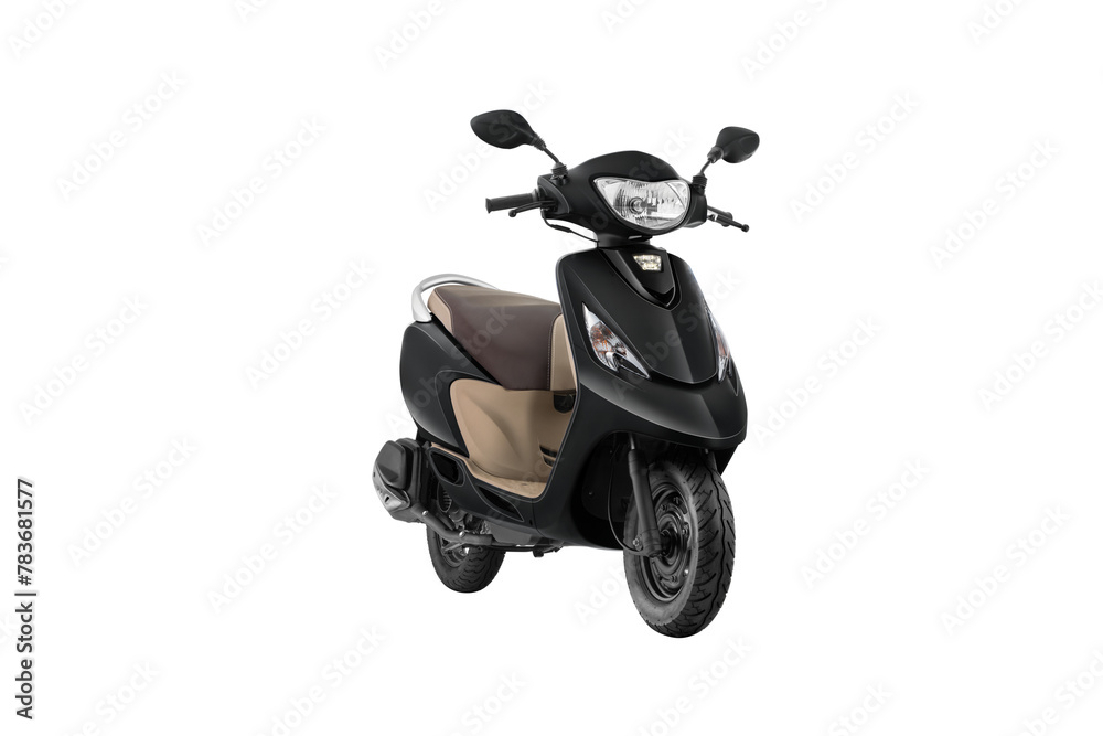 Black future scooter, electric scooter or scooty