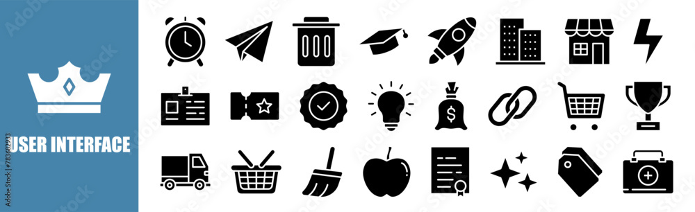 User Interface icon set for design elements, ui, vector, graphic, screen, design User Interface icon set for design elements, ui, vector, graphic, screen, design