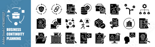 Business Continuity Planning icon set for design elements	
 photo