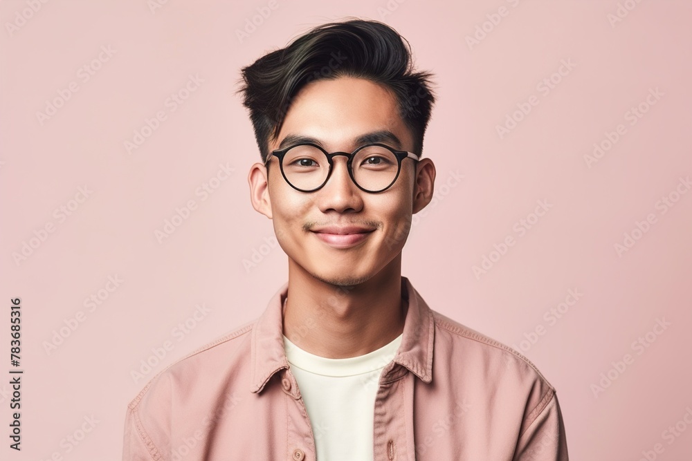 A man with glasses is smiling at the camera