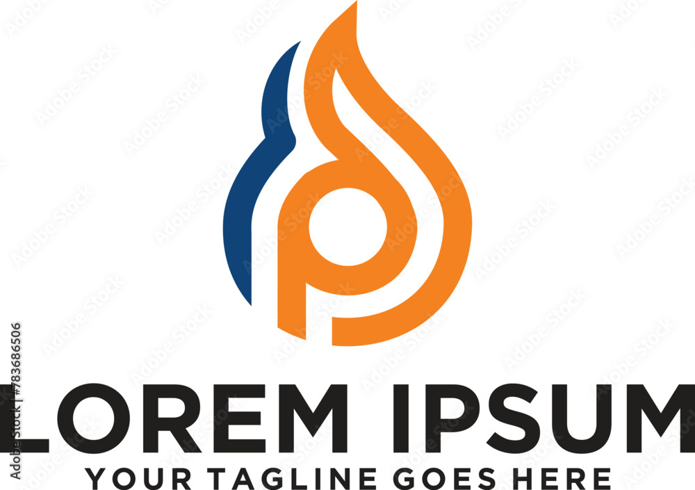 Letter P Flare logo idea Letter P Flare logo idea