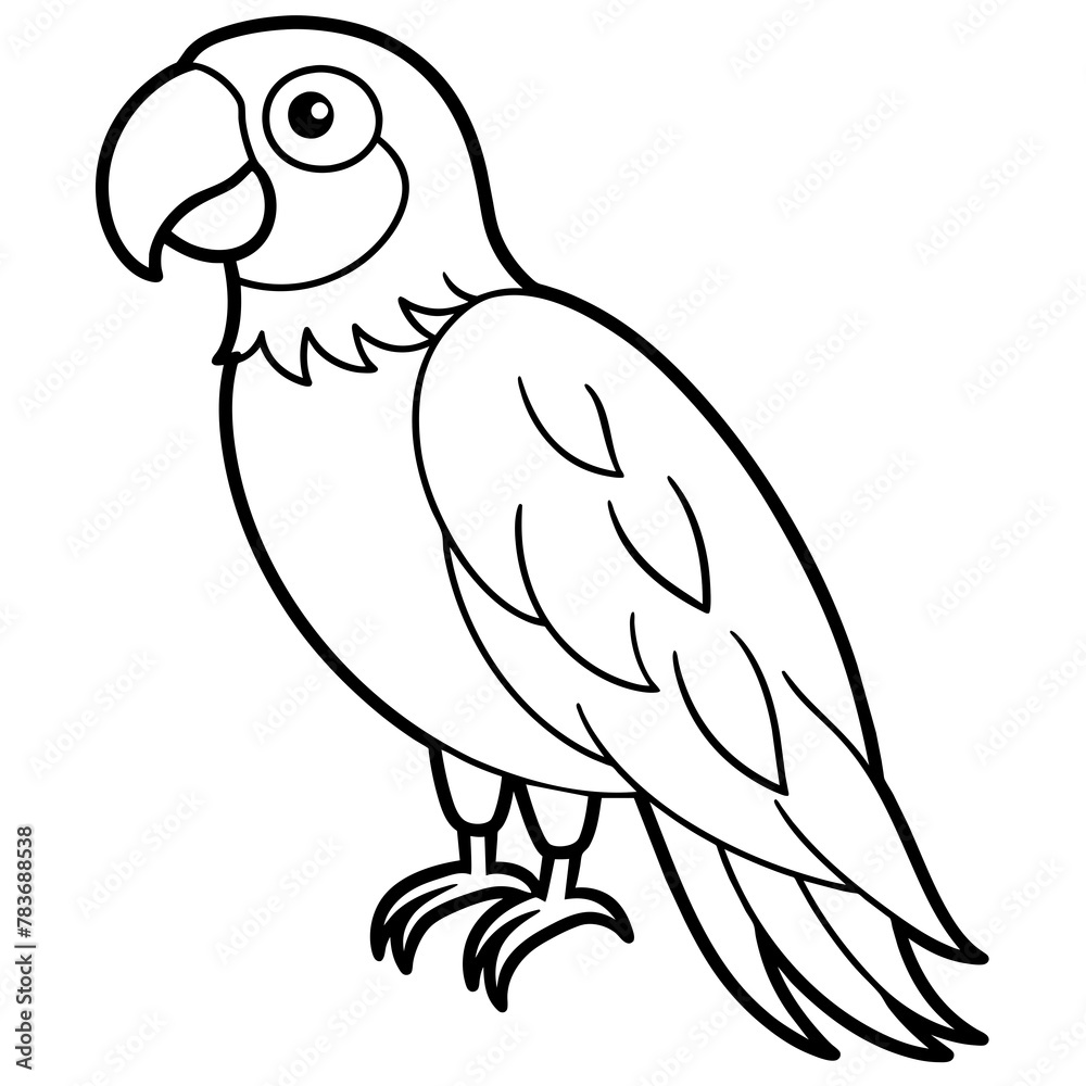 illustration of a adorable parrot- Vector - Vector art - Vector illustration - Vector design - Latest Vector - Ultimate Vector - Premium Vector - Vector pro