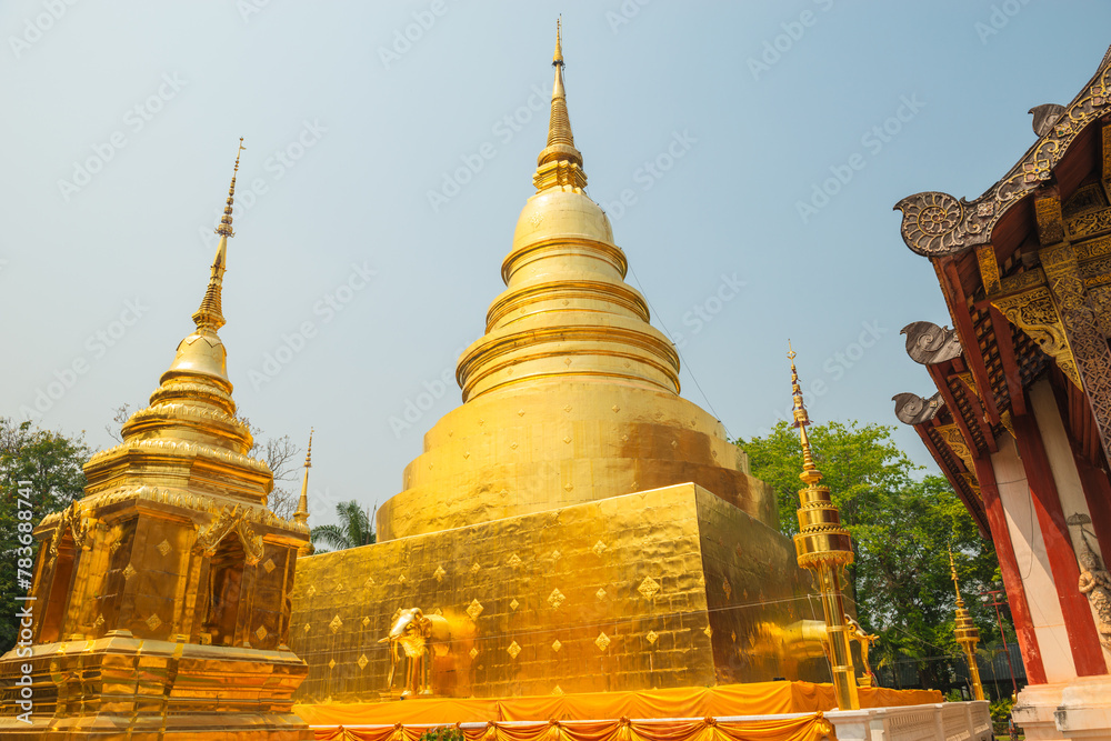 Naklejka premium Cedi of Wat Phra Singh Woramahawihan