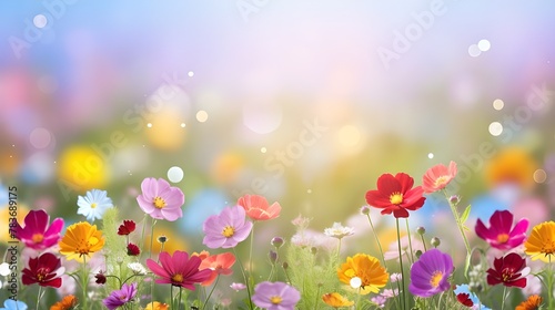 spring flowers background © khadija
