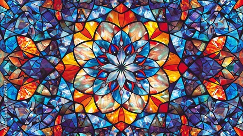 stained glass window flower