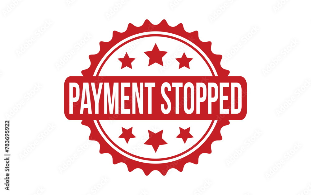 Payment Stopped rubber grunge stamp seal vector