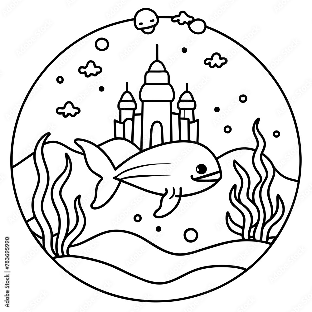 whimsical underwater world vector illustration.
whimsical underwater world vector illustration.