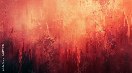 An abstract composition in dark reddish brown, taupe, and light peachy brown, symbolizing a personal journey of discovery and challenge with science, evil, and hero themes.