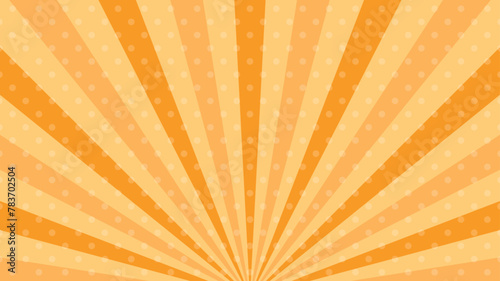 放射線　背景　水玉　オレンジ　背景　POP