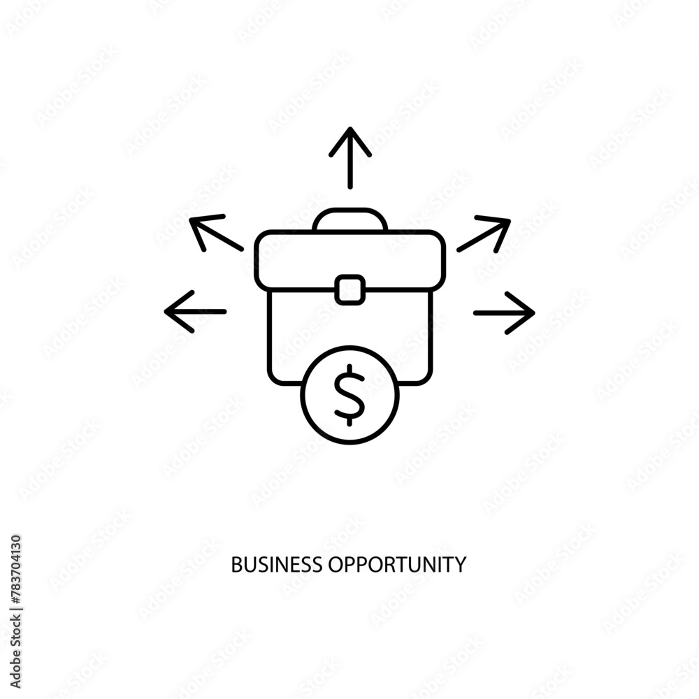 business opportunity concept line icon. Simple element illustration. business opportunity concept outline symbol design.