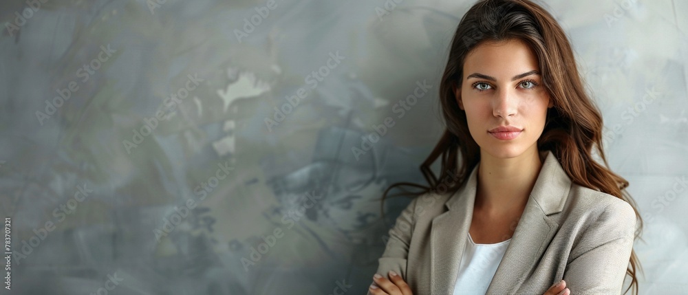 A portrait of a young professional businesswoman with elegant style A portrait of a young professional businesswoman with elegant style