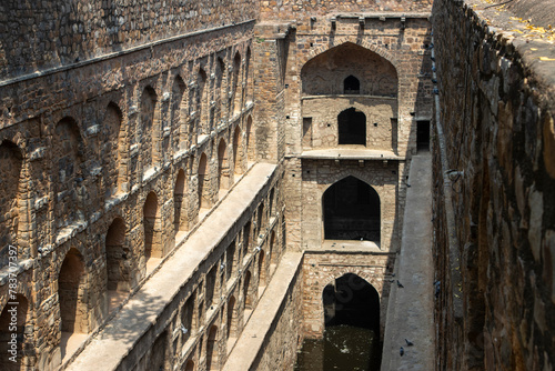 Ugrasen ki Baoli, a historical stepwell in New Delhi, India, Asia