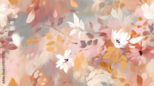 soft light vintage autumn abstract floral background wallpaper pattern