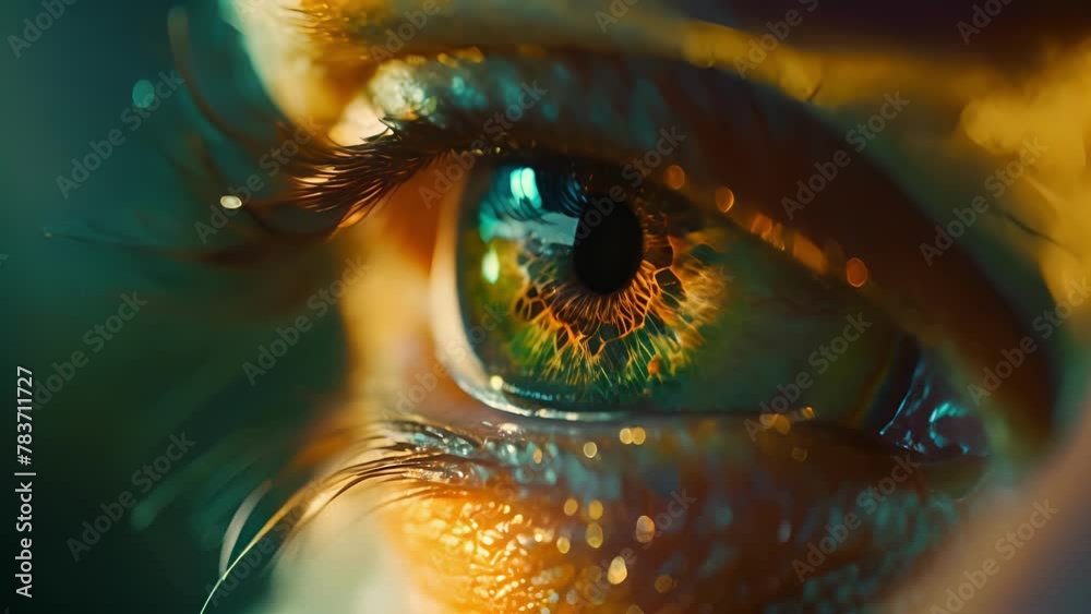 The rapid blink of an eye revealing the constant activity of thoughts within the mind. .