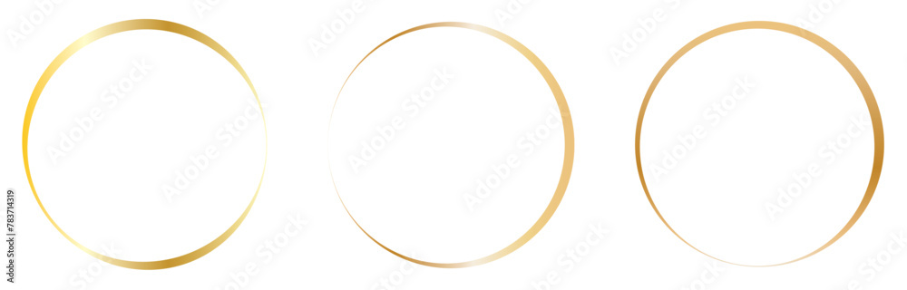 Set of hand drawn golden circles and ovals. Highlight circle frames. Ellipses in doodle style. Vector illustration isolated on white background. Vector illustration. Eps file 352. Set of hand drawn golden circles and ovals. Highlight circle frames. Ellipses in doodle style. Vector illustration isolated on white background. Vector illustration. Eps file 352.