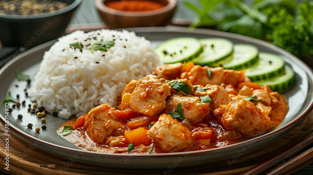 Chicken Curry Rice Vegetable Chicken Curry Rice Vegetable