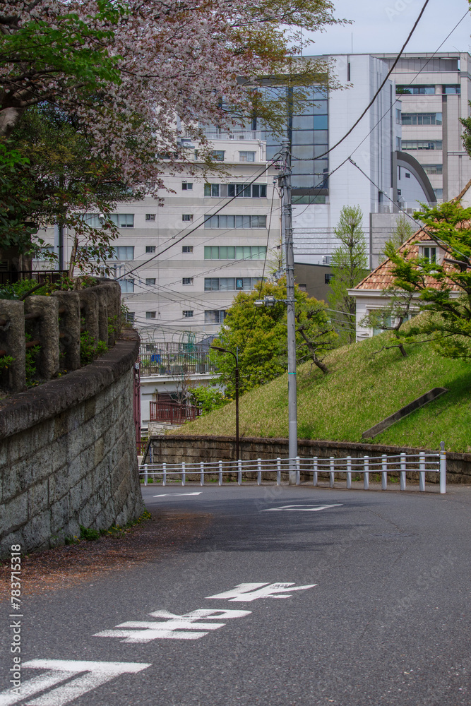 東京港区元赤坂の千日坂へ向かう道 東京港区元赤坂の千日坂へ向かう道