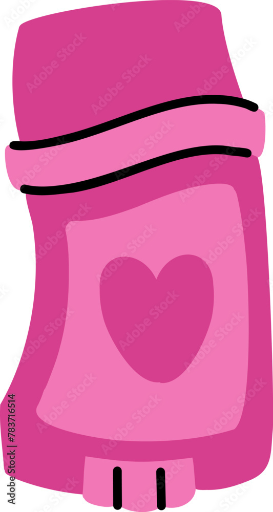 Pink women deodorant. Illustration in style of 2000s. Pink women deodorant. Illustration in style of 2000s.
