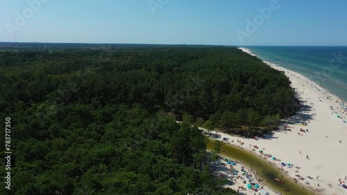 Wallpaper Mural Estuary Of Piasnica Debki Ujscie Piasnicy Aerial View Poland Torontodigital.ca