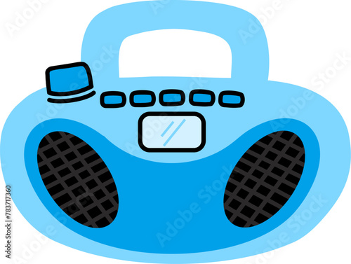 Tape recorder in style of 2000s.