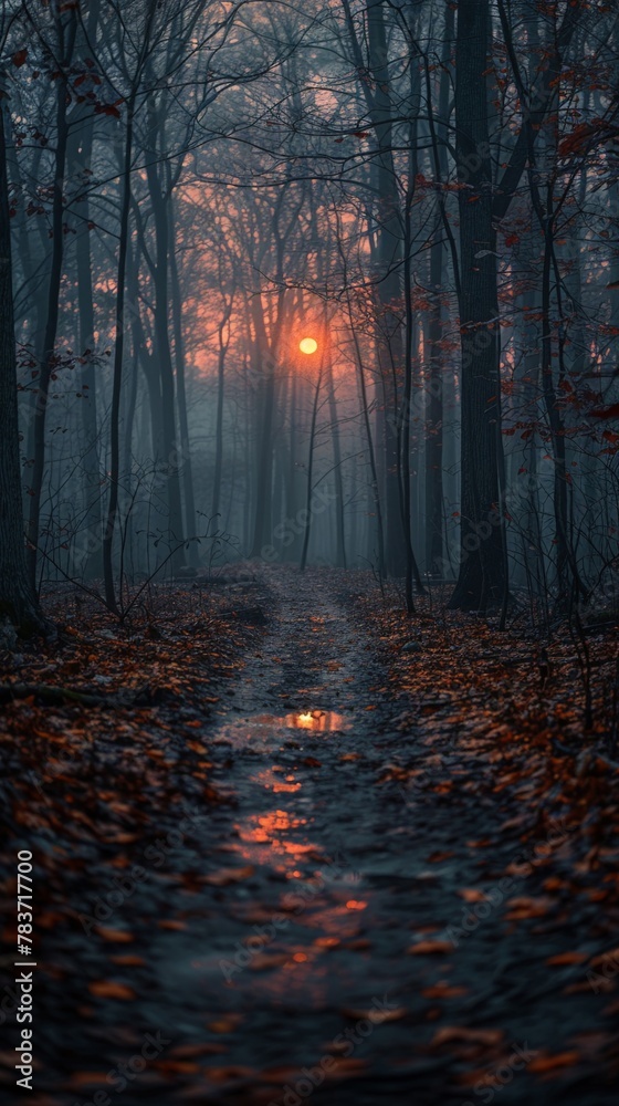 An enchanted forest at dusk, where trees weave stories and shadows dance, under a twilight sky An enchanted forest at dusk, where trees weave stories and shadows dance, under a twilight sky