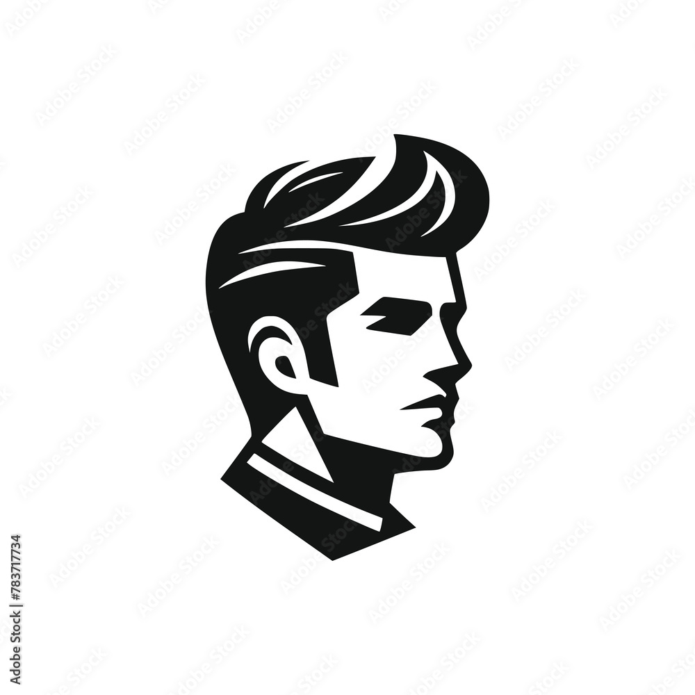 gentleman barbershop logo vector illustration template design