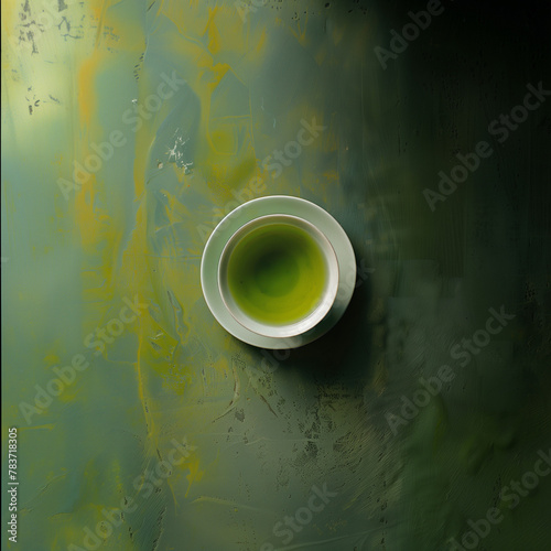 cup of japanese green tea