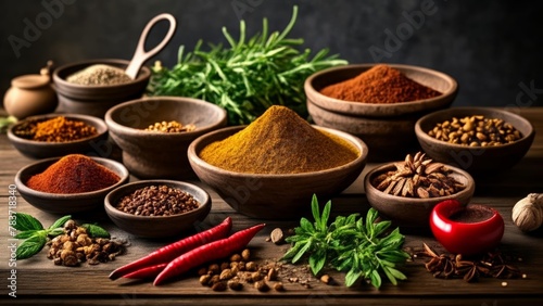  Aromatic spices and herbs for culinary delight