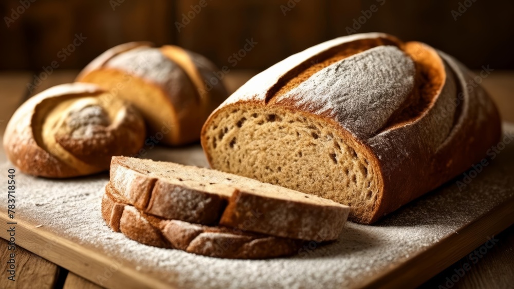  Freshly baked bread ready to be enjoyed