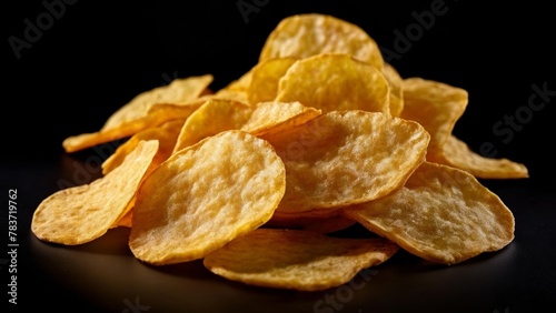  A delightful stack of crispy potato chips