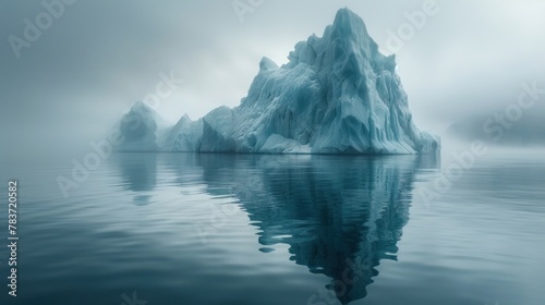 A mesmerizing shot of Icelandic glaciers floating in tranquil waters