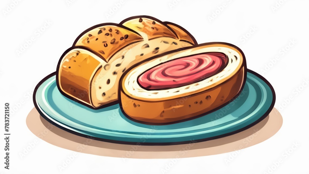Deliciously crafted sushi roll ready to be savored Deliciously crafted sushi roll ready to be savored