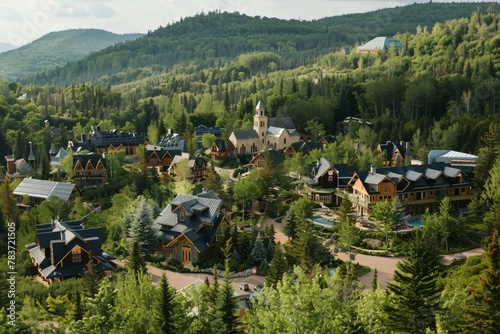 A village resort located in the foothills of the French Alps