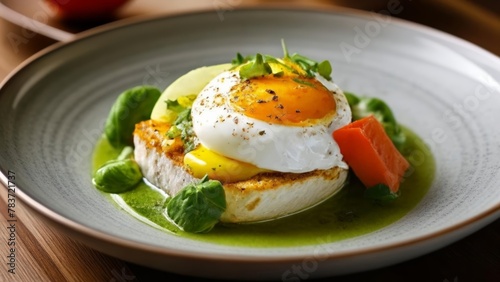  Deliciously gourmet breakfast dish © vivekFx