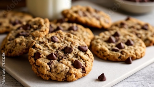  Deliciously tempting chocolate chip cookies ready to be savored