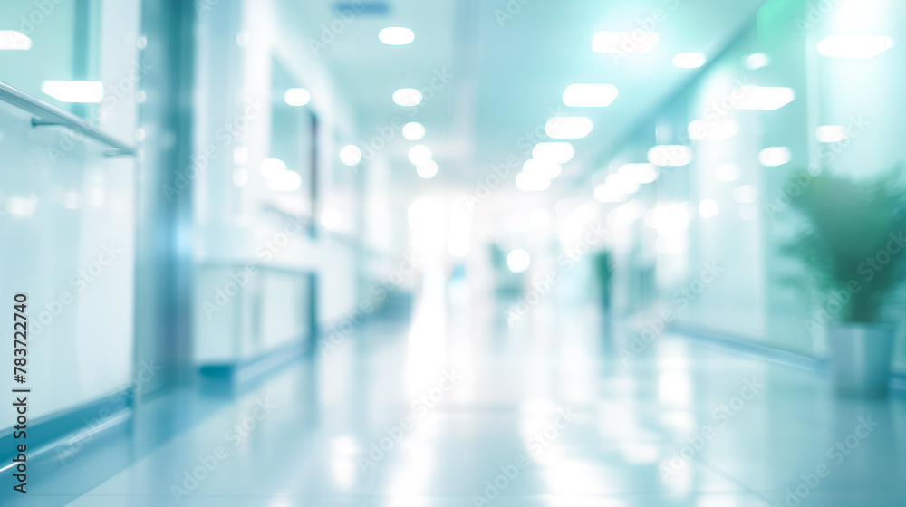Modern hospital corridor. Modern hospital corridor.