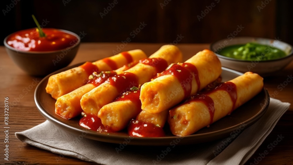 Deliciously spicy appetizers ready to be savored Deliciously spicy appetizers ready to be savored